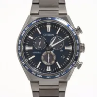 シチズン アテッサ エコドライブ CB5967-66L TI ソーラー ブルー文字盤
