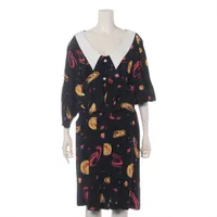 ミュウミュウ シルク ワンピース 17年 クルーズ 38 ブラック