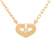 カルティエ Cハート 1P ダイヤ 750(PG)