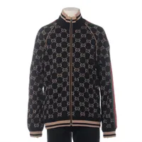 グッチ GG コットン トラックジャケット XXL ブラック×ベージュ