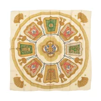 エルメス カレ90 Paste et Cavalerie シルク スカーフ イエロー