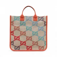 グッチ チルドレンズ リネン ハンドバッグ ベージュ