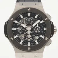 ウブロ ビッグバン アエロバン 311.SM.1170.GR SS×革×ラバー AT スケルトン文字盤