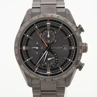 シチズン アテッサ エコドライブ AT8185-62E TI ソーラー ブラック文字盤