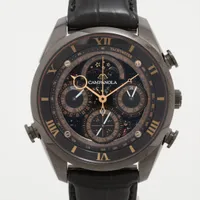 シチズン カンパノラ SS×革 QZ ブラック文字盤