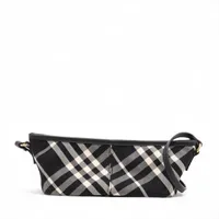 バーバリー ノバチェック キャンバス ショルダーバッグ ブラック