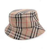 バーバリー ノバチェック コットン×ポリエステル ハット ベージュ