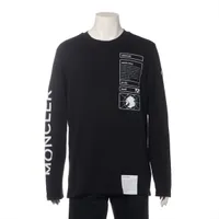 モンクレール コットン ロングTシャツ 22年 M ブラック