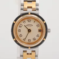 エルメス クリッパー SS×GP QZ アイボリー文字盤