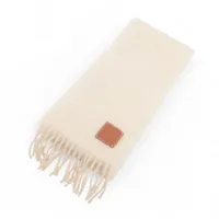 ロエベ アナグラム モヘヤ×ウール×ナイロン マフラー アイボリー