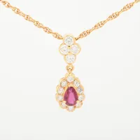 アクアスキュータム ルビー ダイヤ 750(YG)