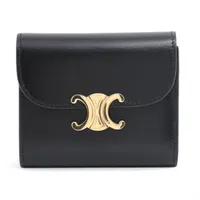 セリーヌ トリオンフ スモールフラップウォレット レザー コンパクト