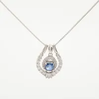 ノンブランド サファイア ダイヤ Pt900×Pt850