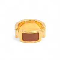 エルメス オランプ GP×エキゾチックレザー イヤーカフ ピンクゴールド