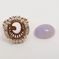 ノンブランド ラベンダー翡翠 ダイヤ 750