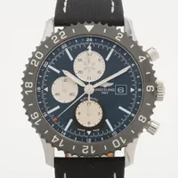 ブライトリング クロノライナー Y2431012/BE10 SS×革×ナイロン AT ブラック文字盤