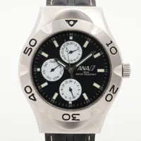 セイコー SS×ラバー QZ ブラック文字盤