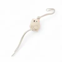 ロエベ アニマル レザー×ファブリック チャーム ホワイト