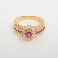 ノンブランド ルビー ダイヤ K18