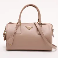 プラダ サフィアーノ レザー 2WAYハンドバッグ ピンク