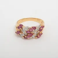 ノンブランド ルビー ダイヤ K18×Pt900