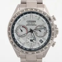 シチズン アテッサ エコドライブ TI ソーラー シルバー文字盤