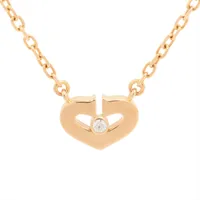 カルティエ Cハート 1P ダイヤ 750(PG)