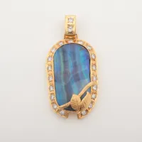 ノンブランド ボルダーオパール ダイヤ K18