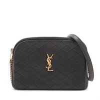 サンローランパリ ギャビー レザー チェーンショルダーバッグ ブラック