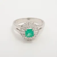 ノンブランド エメラルド ダイヤ Pt900