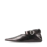 ジルサンダー レザー フラットパンプス 36 ブラック