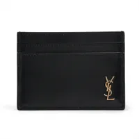 サンローラン YSLロゴ レザー カードケース ブラック