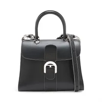 デルボー ブリヨンMM レザー 2WAYハンドバッグ ブラック