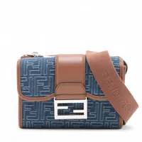 フェンディ マンマバケット スエード 2WAYショルダーバッグ ブラウン