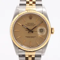 ロレックス デイトジャスト36 16233 SS×YG AT シャンパン文字盤