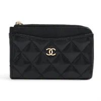 シャネル マトラッセ キャビアスキン ブラック ゴールド金具