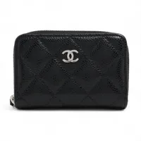 シャネル マトラッセ キャビアスキン ブラック シルバー金具