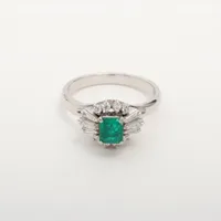 ノンブランド エメラルド ダイヤ Pt900