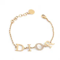 ディオール Dio(r)evolution ディオレボリューション GP×ラインストーン ブレスレット ゴールド