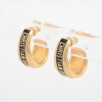 ディオール DIOR CODE ディオール コード GP ピアス(両耳用) ゴールド×ブラック