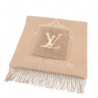 ヴィトン エシャルプコールドレイキャビック M74354 カシミヤ×ミンク マフラー AL1220 ベージュ