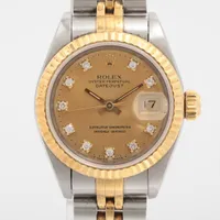 ロレックス レディ デイトジャスト 69173G SS×YG AT シャンパン文字盤
