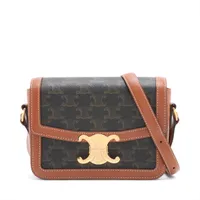 セリーヌ トリオンフ ティーン PVC ショルダーバッグ ブラウン