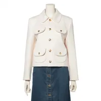 セリーヌ ウール ジャケット エディ期 38 アイボリー