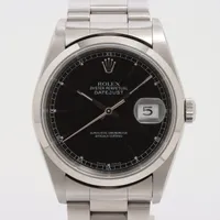 ロレックス デイトジャスト 16200 SS AT ブラック文字盤