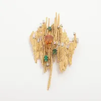 ノンブランド シトリン 色石 ダイヤ 金性不明（ホールマーク）