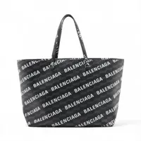 バレンシアガ BBモノグラム PVC トートバッグ ブラック