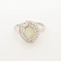 ノンブランド クリソベリルキャッツアイ ダイヤ Pt900