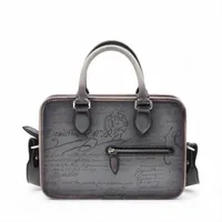 ベルルッティ カリグラフィ レザー トートバッグ ブラウン ABランク