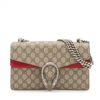 グッチ GGスプリーム ディオニュソス PVC チェーンショルダーバッグ ベージュ